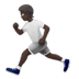 🏃🏿 person running: dark skin tone display on Apple